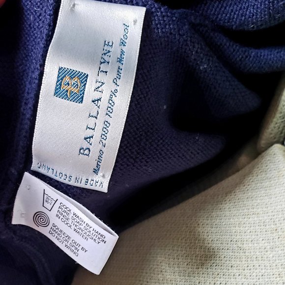 Navy Blue Burberry Sweater/Size 44 - Picture 8 of 16